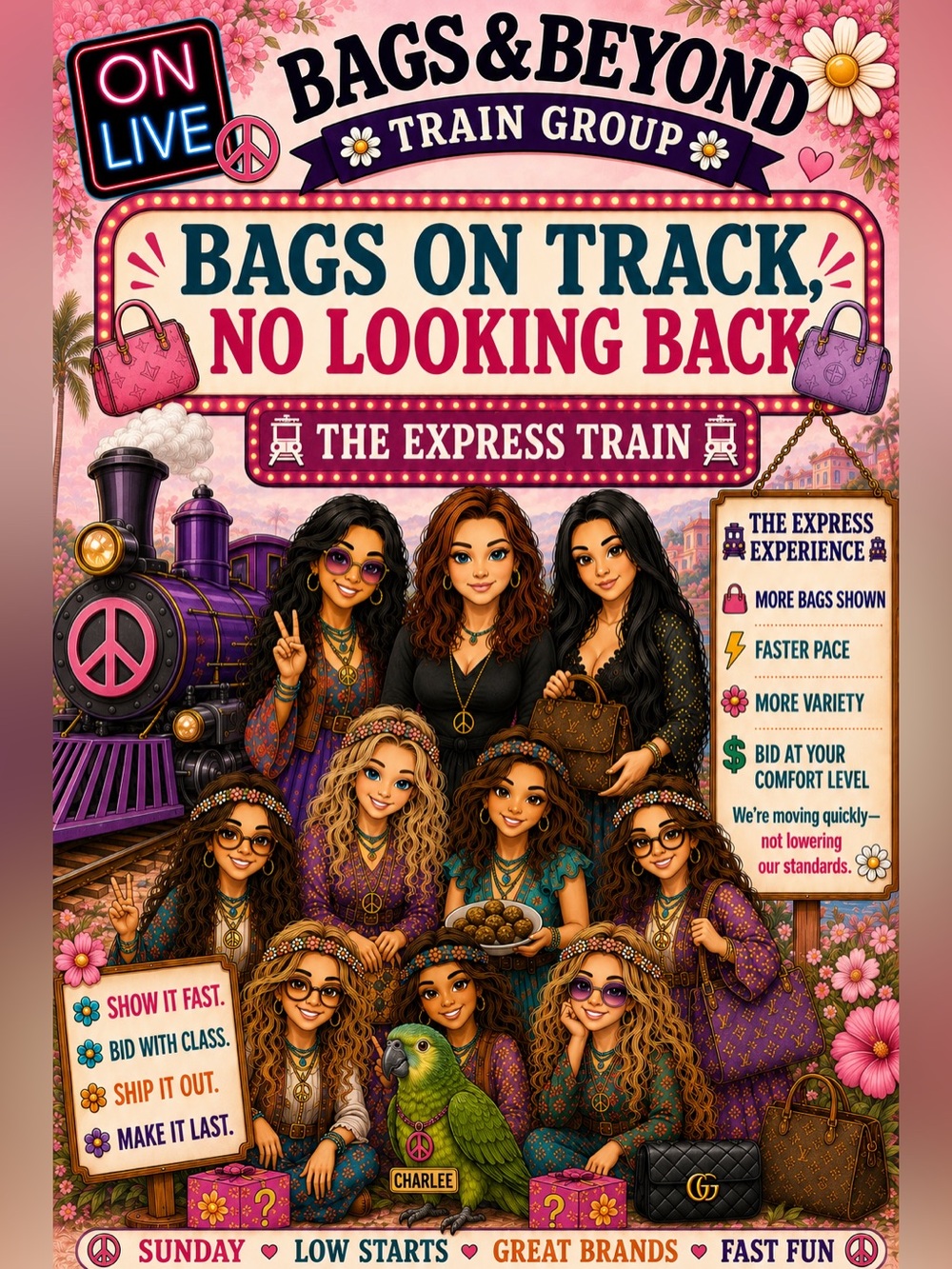 Bags and Beyond Show, every SUNDAY starting at 7-8 am EST, Letβs do this! - Picture 2 of 12